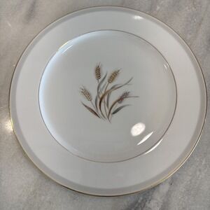 Set of 11 Sango Harvest Gold 10 1/2" Dinner Plates - Light Trim Wear